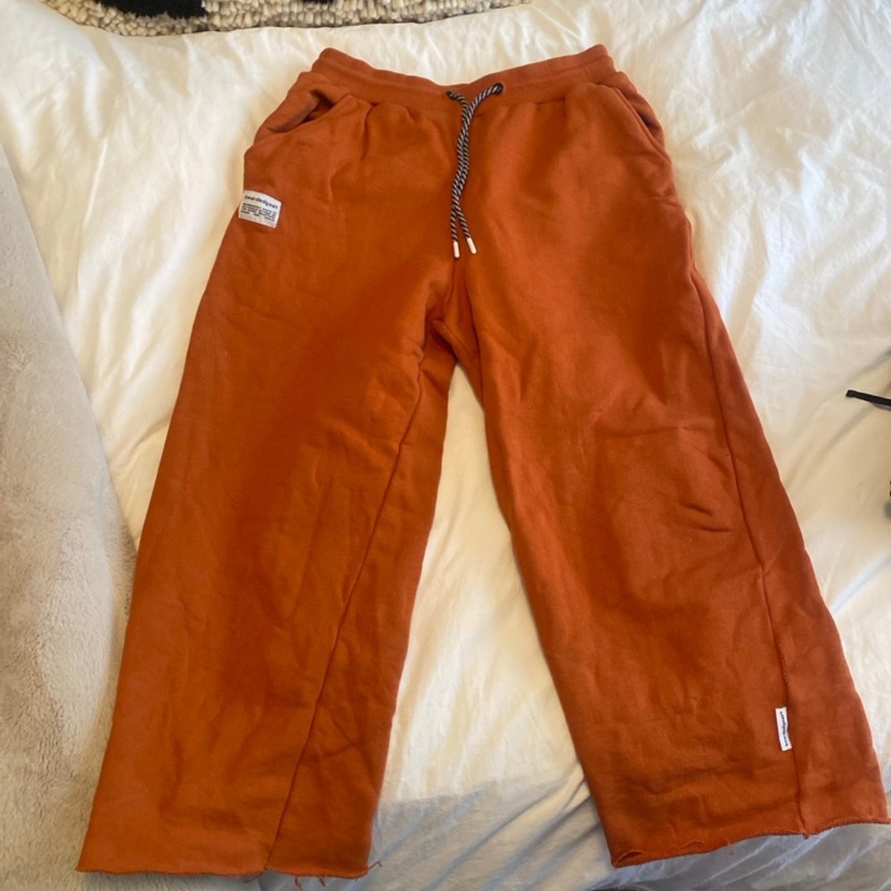Rust Orange Joggers with Drawstring Waist